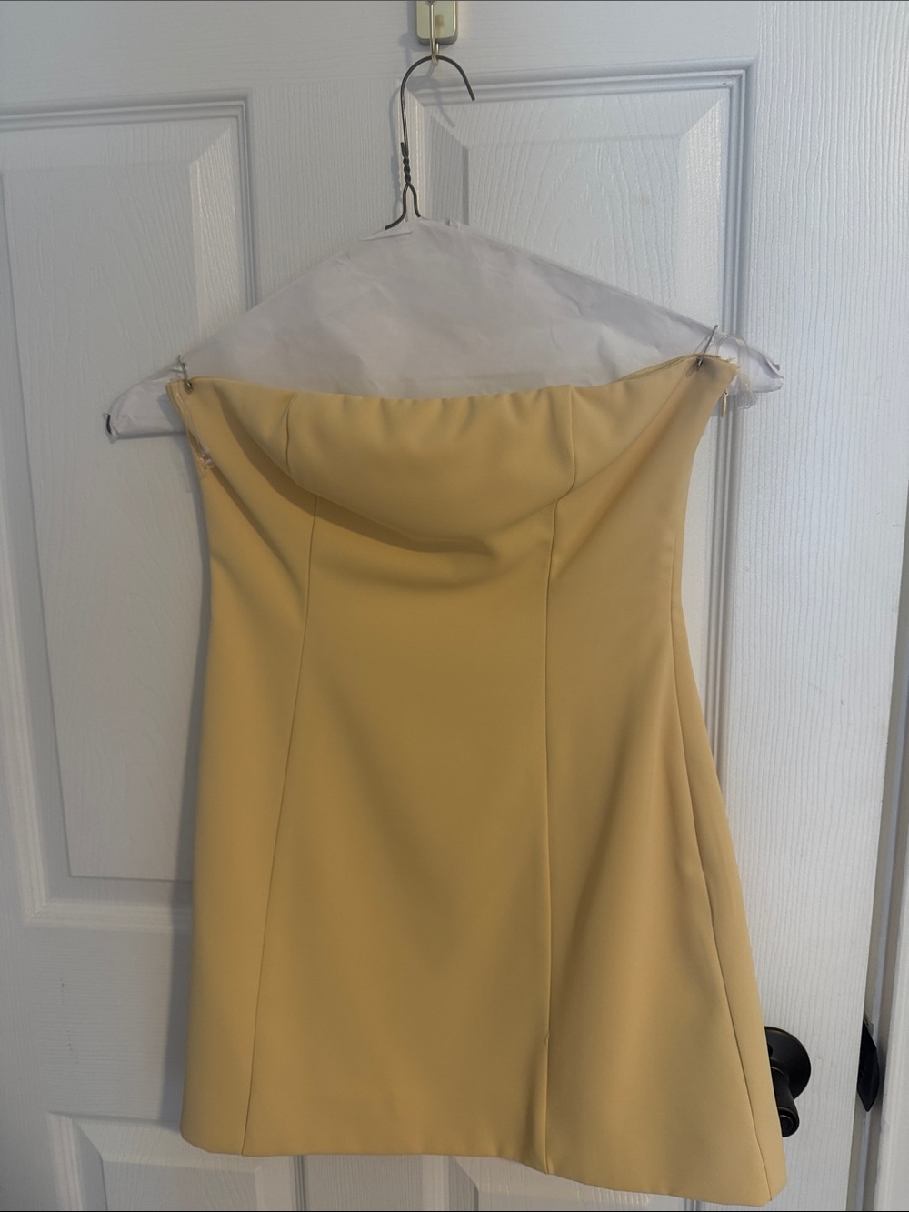 Peppermayo Strapless Yellow Mini Dress